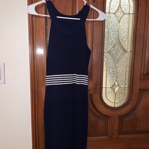 Sleeveless Navy Dress